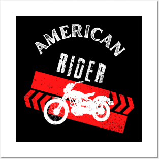 American Rider Motorcycle Vintage Biker Posters and Art